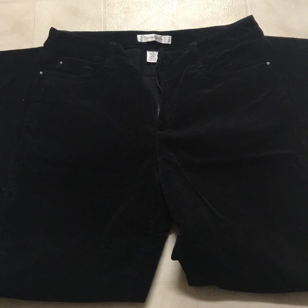 Black corduroys